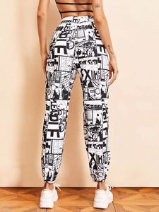 Pantalon de survêtement léger pour femmes avec logo au design personnalisé Pantalon de jogging en molleton de coton pour femmes en gros - Product Image 3