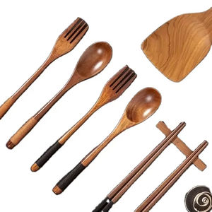 Ensemble d'ustensiles en bois de haute qualité pour la vaisselle, fabriqué à partir de matériaux naturels durables du Vietnam, vente en gros - Product Image 1