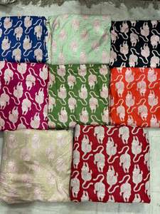 Beautiful Gold Line Cambric 60x60/92x88 Pure Cotton Printed Fabric 44 Inches Width Eco-Friendly Breathable Curtains Bags Boys - Product Image 2