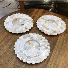 Sous-verres classiques en nacre faits à la main de qualité supérieure, écologiques, élégants, parfaits pour la décoration de la maison, les hôtels, les acheteurs en gros - Product Image 6