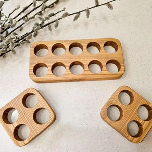 Heavy Duty <b>Wooden</b> Egg <b>Rack</b> With Simple Design And Thick Base Built For Stability And Everyday Use - Product Image 1