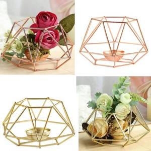 เชิงเทียนโลหะลวดตกแต่งโหลเทียนกรอบเปิดสำหรับตกแต่งบ้านโต๊ะสำเนียง - Product Image 4