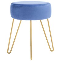 Taburete de alambre de hierro de primera calidad en forma de triángulo con acabado de terciopelo, duradero y elegante para uso en sala de estar, dormitorio y comedor
