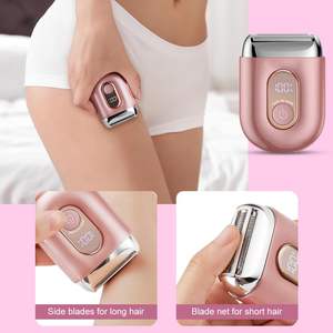 Afeitadora Eléctrica para Mujer con Cuchilla Triple 3D, Recortadora Íntima Húmeda y Seca para Línea del Bikini, Axilas y Piernas - Product Image 1