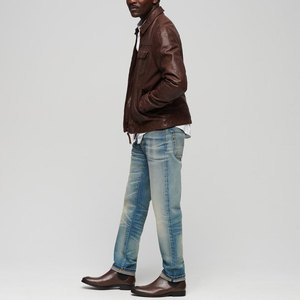 Manches longues avant fermeture éclair Style hommes Biker PU veste col montant respirant imperméable prix de gros coupe régulière vêtements d'hiver - Product Image 3