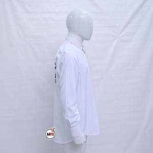 Camisa informal de manga larga de lujo para hombre con estampado de pantalla doble Venta caliente Prendas de algodón con logotipo en la parte delantera y trasera Camisas hechas en fábrica - Product Image 3