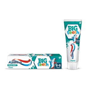Aqua fresh Kids Zahnpasta 50ml Big Teeth 6 Jahre plus schützt neue bleibende Zähne - Product Image 2