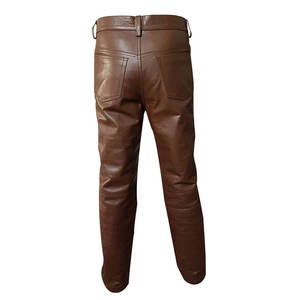 Pantalon en cuir mi-longue pour homme, style tendance, de haute qualité, imperméable, respirant, écologique, multi-poches, mode, prix bas - Product Image 2