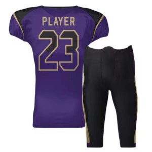 Uniformes de football américain unisexes de qualité supérieure, design personnalisé, taille plus, jersey respirant, couleur unie, adapté aux sports d'été - Product Image 4