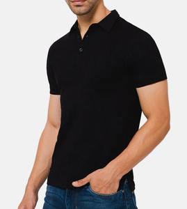 Polo d'affaires de golf personnalisé de haute qualité pour hommes T-shirt long de couleur unie imprimé 5% Spandex Polo personnalisé en coton de haute qualité - Product Image 3