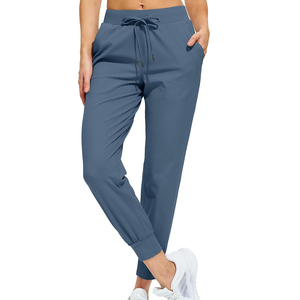 Wholesale Women Flare Jogger Pants <b>Trousers</b> 100% Cotton <b>Elastic</b> <b>Waist</b> Winter Breathable Soft Straight Leg Pants <b>Highly</b> - Product Image 1