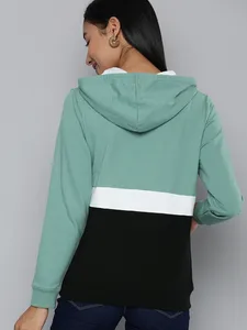 เสื้อมีฮู้ดหลากสีสำหรับผู้หญิงชุดเดรสแฟชั่นมีฮู้ดคอกลมผ้าฝ้าย - Product Image 2