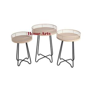 Lot de 3 plateaux de service de différentes tailles avec plateau rond de qualité supérieure pour thé, café et collations à usage domestique - Product Image 1