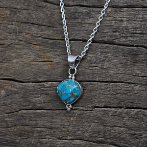 จี้ทองแดงสีเขียวขุ่นสีเงินขนาดเล็กจี้ทองแดงสีเขียวขุ่นจี้เงินสีฟ้าคราม - Product Image 1