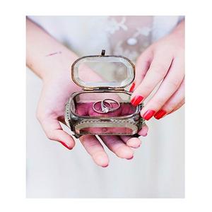 Caja de Anillos de Vidrio y Metal de la Mejor Calidad, Diseño Moderno, Forma Hexagonal, Caja de Almacenamiento de Anillos para Proveedor Mayorista - Product Image 4