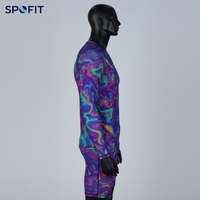 Maillot de compression à manches longues personnalisé par sublimation pour MMA, BJJ, grappling, avec ensemble de rashguards de Jiu Jitsu