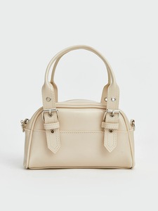 OEM ODM Private Label Custom Logo Women's Ivory <b>Mini</b> Boston Bag PU Leather Top Handle Shoulder Bag Factory Manufacturer Supplier - Product Image 3