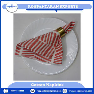 ผ้าเช็ดปากผ้าฝ้ายแท้พิมพ์ลายปักสำหรับโต๊ะอาหารผ้าเช็ดปากพิมพ์ลายบล็อกทำด้วยมืออุปกรณ์100% ล่าสุด - Product Image 2