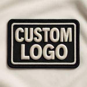 Custom Heat Press 3D Puff LOGO Badges Embroidered Patch Sew <b>on</b> <b>Iron</b> <b>on</b> Clothing Patches Custom Embroidery Patch - Product Image 1