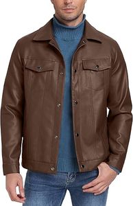 เสื้อแจ็คเก็ตหนังวัวสำหรับผู้ชาย ระบายอากาศได้ดี เป็นมิตรกับสิ่งแวดล้อม แห้งเร็ว อุ่นสำหรับฤดูหนาว คอตั้ง สวมใส่สบายๆ คุณภาพสูง ปรับแต่งได้ - Product Image 5