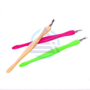 Pusher Trimmer Removedor de cutículas Empujador de cutículas Nail Art Tenedor Herramienta de manicura para recortar la piel muerta Tenedor Nipper - Product Image 1