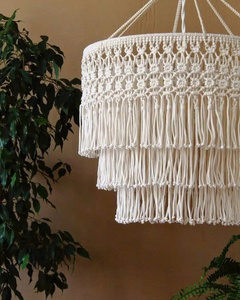LUSTRE EN MACRAME ÉCOLOGIQUE DE HAUTE QUALITÉ FAIT À LA MAIN VENTE EN GROS - Product Image 2