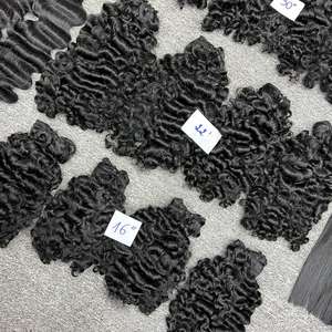 Extensiones de cabello natural indio de la mejor calidad, máquina de lujo, doble trama, venta al por mayor, cabello humano crudo - Product Image 3