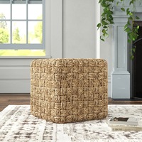 Tabouret de coiffeuse en herbe de mer, pouf, prix le plus bas, essentiels pour la chambre à coucher, tabourets ottoman en herbe de mer