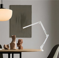Lámpara LED con Abrazadera al por Mayor, Lámpara de Escritorio LED Blanca de 11 W con Brazo Oscilante Ajustable, Lámpara de Arquitecto, 3CCT, Puerto USB-A, Luz de Escritorio