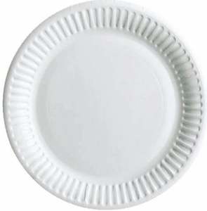 Assiettes en papier jetables de 9 pouces, blanches, non couchées, écologiques et étanches, 50 pièces de sandwich à salade pour fêtes en vrac - Product Image 3