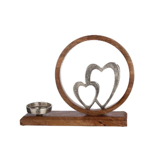 Handcrafted Metal Angel Candle Holder With Wooden Base Vintage <b>Tea</b> Light <b>Stand</b> For Christmas And Home Decoration Candle Holder - Product Image 4