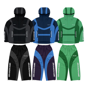 Conjunto Deportivo Ligero Personalizado Unisex con Logotipo Bordado de Fábrica OEM, Chaqueta Cortavientos de Nailon - Product Image 1