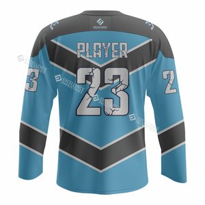 เสื้อฮอกกี้น้ำแข็งแบบมืออาชีพสำหรับทุกเพศ ระบายอากาศได้ดี แห้งเร็ว ผลิตจากผ้าโพลีเอสเตอร์ตาข่าย 100% บริการ OEM ใหม่พร้อมให้บริการ - Product Image 6