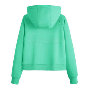 Sweat à capuche en coton et polyester avec demi-fermeture éclair pour femmes Design personnalisé Sweat à capuche léger de qualité supérieure avec demi-fermeture éclair pour les femmes - Product Image 2