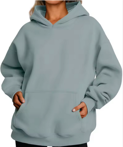 Elegante personalizado hombre mujer y niños ropa sudaderas con capucha algodón transpirable liso polar tela Sudadera con capucha - Product Image 4