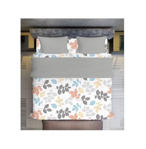 Blossom King-Size 400TC Microfiber Flat <b>Bed</b> Sheet 3PCS Set 2 Soft Modern Printed <b>Pillow</b> Cases All-Season Durable Home Hotel - Product Image 4