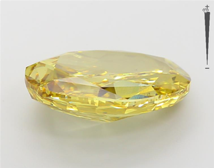 เพชรรูปไข่สีเหลืองสดใส 904 กะรัต เพาะเลี้ยงในห้องปฏิบัติการ ระดับความสะอาด VS2 เพชรหลวมที่ได้รับการรับรองจาก IGI สำหรับทำเครื่องประดับสร้อยคอ - Product Image 3