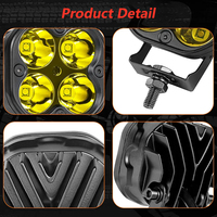 Pour Polaris RZR XP 4 1000 Turbo RZR 900 3 "LED Cube Pods Feux de Travail Ambre FOG T Rucks 4X4 A-Pillar 3.5 Pouces Pod Light pour Jeep
