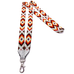 Lanières de perles de rocaille faites à la main pour les porte-cartes d'identité élégants Lanières de perles de rocaille de conception personnalisée avec personnalisation de logo - Product Image 5