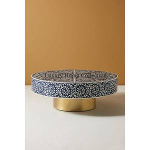 Mesas de café con base de metal resistente chapadas en oro de trabajo de nácar más exigentes y elegantes suministros del fabricante de la India - Product Image 1