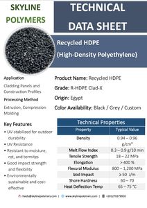 Polyéthylène haute densité recyclé HDPE Clad-X pour panneaux de revêtement et profilés de construction, extrusion et moulage par compression - Product Image 2