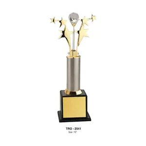 最佳质量金属工艺品成就奖6星水晶球奖杯以最优惠的价格提供奖杯杯