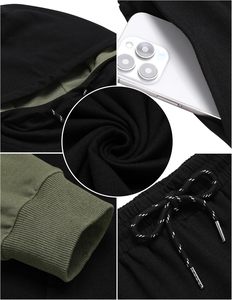 Ensemble de survêtement unisexe de haute qualité en coton 100% pour l'automne, taille XL, décontracté, sport, jogging, manches longues, 2 pièces, fitness, grande taille, vente en gros - Product Image 5