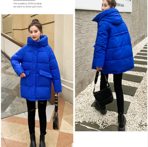 Wholesale High Quality Full Zip up Puffer <b>Jacket</b> Winter Plain Quilted Windproof Bubble Outwear Puffer <b>Jackets</b> for Unisex - Product Image 5