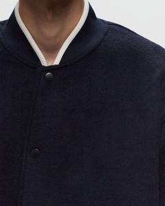 Veste en satin uni pour homme 2025, fermeture boutonnée, 100% laine, matelassée, longue, tenue de tous les jours, veste de baseball - Product Image 5