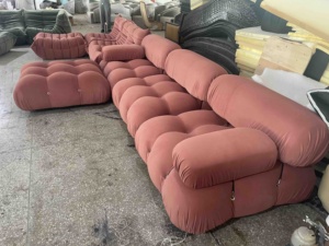 Modern High Quality Sectional Sofa Velvet Fabric Sofa Set Living Room Mario Bellini Modular Sofa for Living Room Furniture - Product Image 6