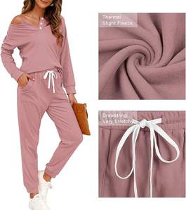 Conjunto Deportivo Informal Estampado de Dos Piezas para Mujer, Transpirable, para Estar en Casa, Ajuste Cómodo - Product Image 1