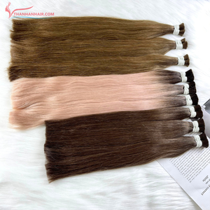 ¡COLOR CALIENTE! Venta al por mayor 100% cabello humano vietnamita calidad superior grado a granel cabello Remy cutícula alineada extensión de cabello humano - Product Image 6