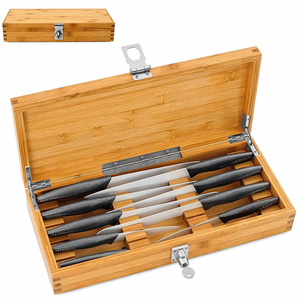 กล่องเก็บมีดไม้ไผ่พรีเมียม กล่องจัดระเบียบมีดไม้รักษ์โลก พร้อมช่องปรับได้ กล่องใส่มีดครัวที่ทนทาน - Product Image 3