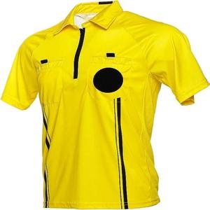 Nuevo estilo uniforme de árbitro de fútbol camisetas de árbitro de fútbol profesional fútbol baloncesto tenis árbitro Jersey negro amarillo - Product Image 1